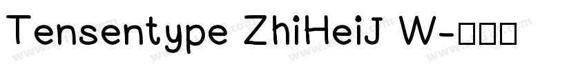 Tensentype ZhiHeiJ W字体转换